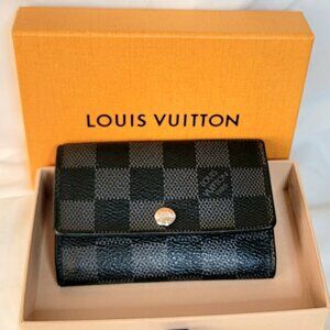 Louis Vuitton Damier Graphite Multicles 6 Key Holder w/ Box, EUC w/ COA